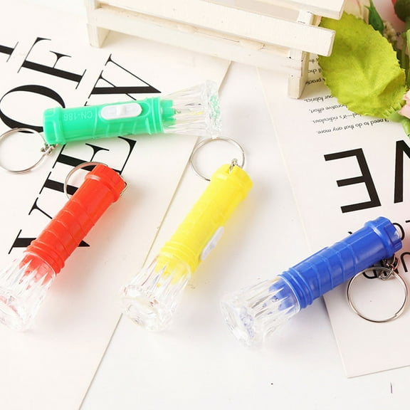 WHAMVOX  10 Pcs Key Chain Flash Light Mini Torch Flashlight Keychain