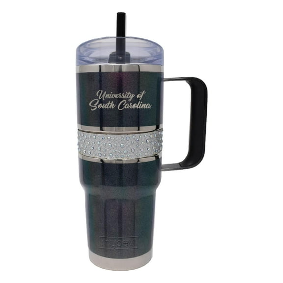 Black South Carolina Gamecocks 32oz. MyBevi Rhinestone Hollywood Travel Mug
