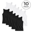 thumbnail image 2 of BenBen Men Tank Tops Ribbed Classic Fit Cotton Athletic Gym Workout Undershirt Breathable 10-Pack, 2 of 5