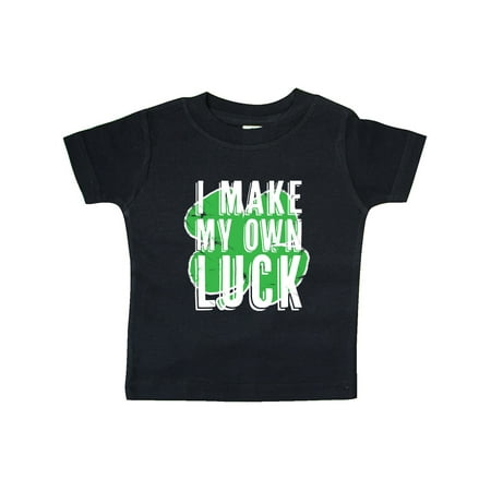 

Inktastic St. Patrick s Day Shamrock Logo Weathered I Make My Own Luck! Gift Baby Boy or Baby Girl T-Shirt