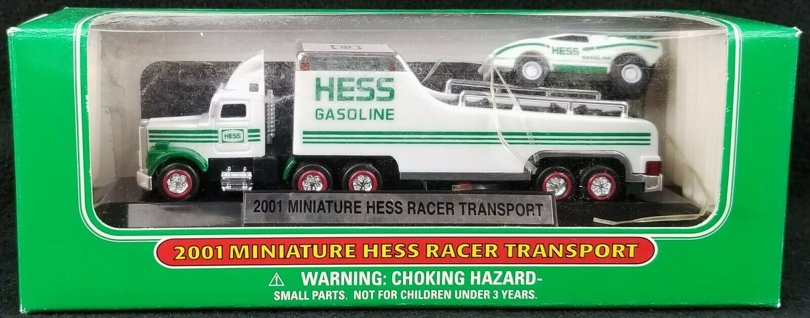 Details about   2001 Miniature Hess Racer Transport Model Big Rig With car NIB 