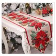 thumbnail image 5 of Feliz camino de mesa de Navidad para fiestas Mesa de patrón de bolas de Navidad yeacher Camino de mesa, 5 of 5