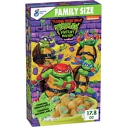 General Mills Teenage Mutant Ninja Turtles: Mutant Mayhem Cinnamon Apple With Marshmallows Breakfast Cereal, Limited Edition, Family Size, 17.8 oz