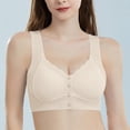 thumbnail image 2 of QASIEATN Front Closure Jelly Bras for Middle Elderly Women Fashion Comfortable Wireless Bras Women's Underwear, 2 of 5