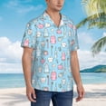 thumbnail image 4 of Haiem Funny Cute Teeth Printed Hawaiian Shirt for Men - Men’s Casual Beach Summer Shirts - Stretch Fabric with Modern Fit-Large, 4 of 7