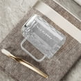 thumbnail image 6 of Vacemry Under $5 Toothbrush Cup with Handle, Diamond Pattern Transparent Mouthwash Glass, High Value Bathroom Organizer for Couples, Modern Design Dental Hygiene Accessory, 6 of 6