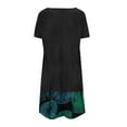 thumbnail image 5 of Robes pour Femmes 2024 Été Surdimensionné Décontracté Col Rond Imprimé Manches Courtes Robe avec Poche 50 % de Réduction!, 5 of 5