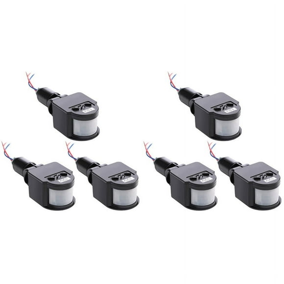6 Pcs Black Motion Detectors Motion Sensor Light Switch Outdoor Pir Direct Current 12V Motion Sensor Pir Sensor