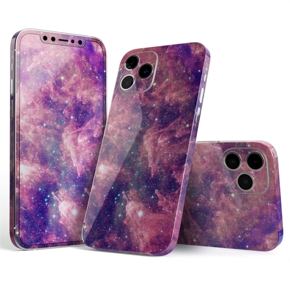 DesignSkinz Vibrant Sparkly Pink Nebula Full-Body Skin Decal Wrap Cover for iPhone 16