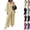 21# Beige, variant on Womens Cotton Linen Sets 2 Piece Oversized V-neck Loose Top and Wide Leg Pants Sets Casual Vacation Outfits Coffee XXL
