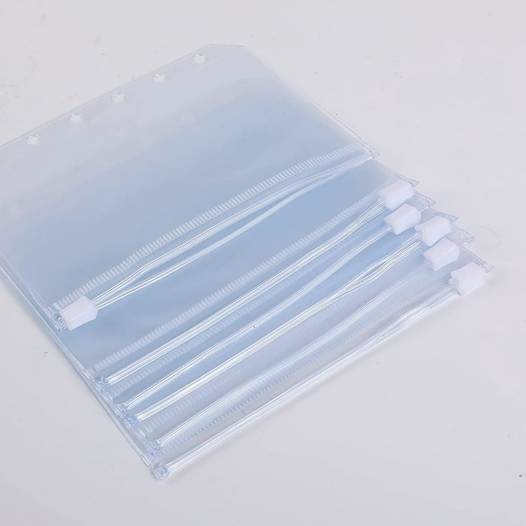  30pcs Transparent A7 Mini Binder Pocket Clear Budget Planner  Inserts Zipper Pouch Bulk Binder Organizer Cash Envelopes For Budgeting  Waterproof PVC Loose Leaf Bags Card Sleeves