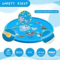 thumbnail image 4 of Splash Pad Ventosa 170 cm Alfombra de juego acuático Aspersor para fiestas Splash Pad Verano Spray Juguetes para niños y mascotas Jardín al aire libre Actividades familiares, 4 of 5