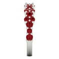 thumbnail image 4 of 0.98 ctw Wedding Band for Women - 14K White Gold Simulated Ruby Stackable Eternity Ring, 4 of 6
