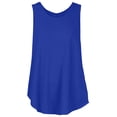 thumbnail image 6 of Womens Tank Tops Summer Loose Sleeveless Tops Ribbed Trim Scoop Neck Curved Hem Blue M, 6 of 6