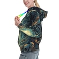 thumbnail image 2 of Fotbe Enchanted Forest Skull Path Pattern Womens Long Sleeve Hoodie, Pullover Hooded Sweatshirt, Kangaroo Pocket Hoodie with Eye-catching Drawstrings-XX-Large, 2 of 7