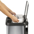 thumbnail image 2 of Glad 13 Gallon Stainless Steel Step Trash Can, 2 of 6