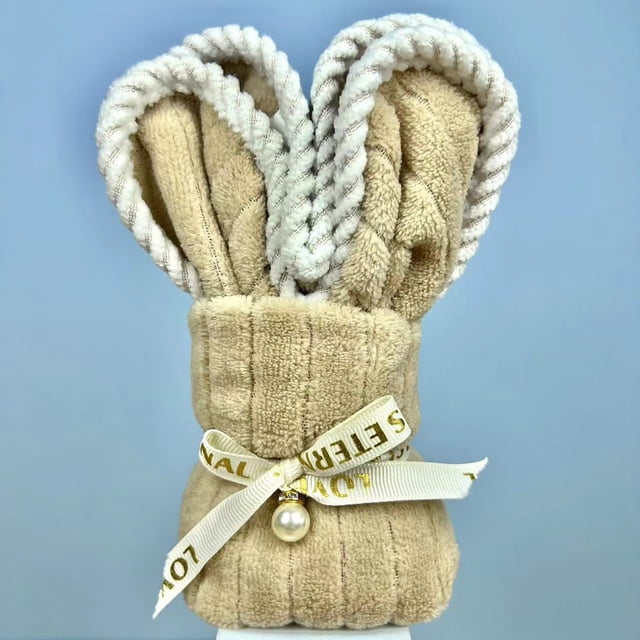 CaiYueKe Bunny Towel Fleece Hooded Bath Robe for Kids Toddler Baby Soft Plush Animal Cape Poncho with Ears Easter Gift Bath Time Swim Beach Pool Wrap