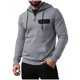thumbnail image 2 of Sudadera con capucha para hombre, de colores sólidos, informal, con capucha, de manga larga, con bolsillo falso, para ejercicio, blusa de poliéster para hombre, 2 of 6