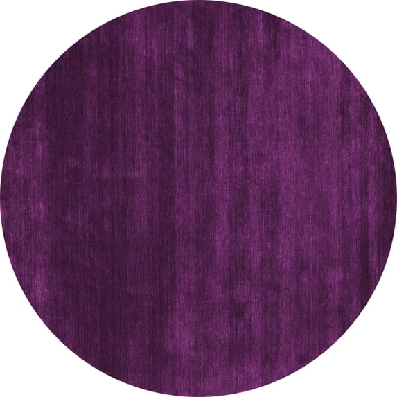 Ahgly Company Indoor Round Abstract Pink Contemporary Area Rugs, 4' Round