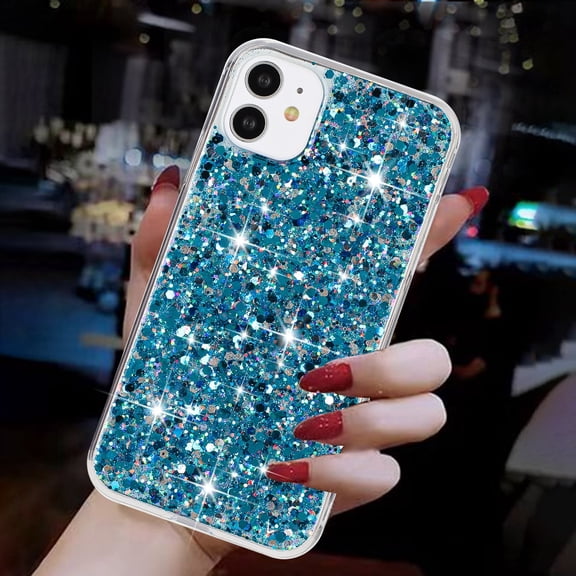 Allytechgroup Glitter Bling Case Compatible with Apple iPhone 11 Pro Max for Girls Women, Slim Fit Soft TPU Back Cover Anti-Scratch Bumper Shockproof Phone Case for iPhone 11 Pro Max, Blue