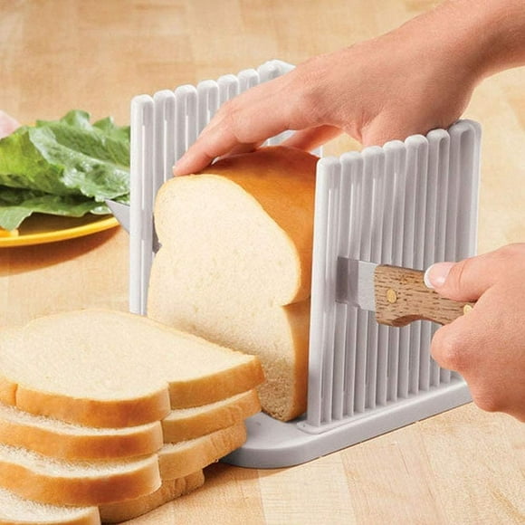 Bread Slicer Toast Cutter Foldable Homemade Bread Slicing Adjustable Toast Slicer Toast Cutting Guide for Homemade Bread,Bread Slicer Loaf for Slicing Bread Foldable Kitchen Baking Tools
