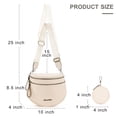 thumbnail image 3 of Montana West Large Crossbody Bags for Women Bum Bag Sling Purse with Adjustable Strap, Beige, 3 of 6