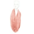 thumbnail image 4 of Women's 2pc Knit Hat & Infinity Scarf Winter Set-Warm Fuzzy Pom Pom Beanie with Scarf (Pink), 4 of 6