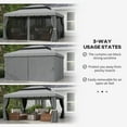 thumbnail image 4 of Outsunny 10' x 13' Patio Gazebo with Aluminum Frame for Outdoor, Gray, 4 of 10