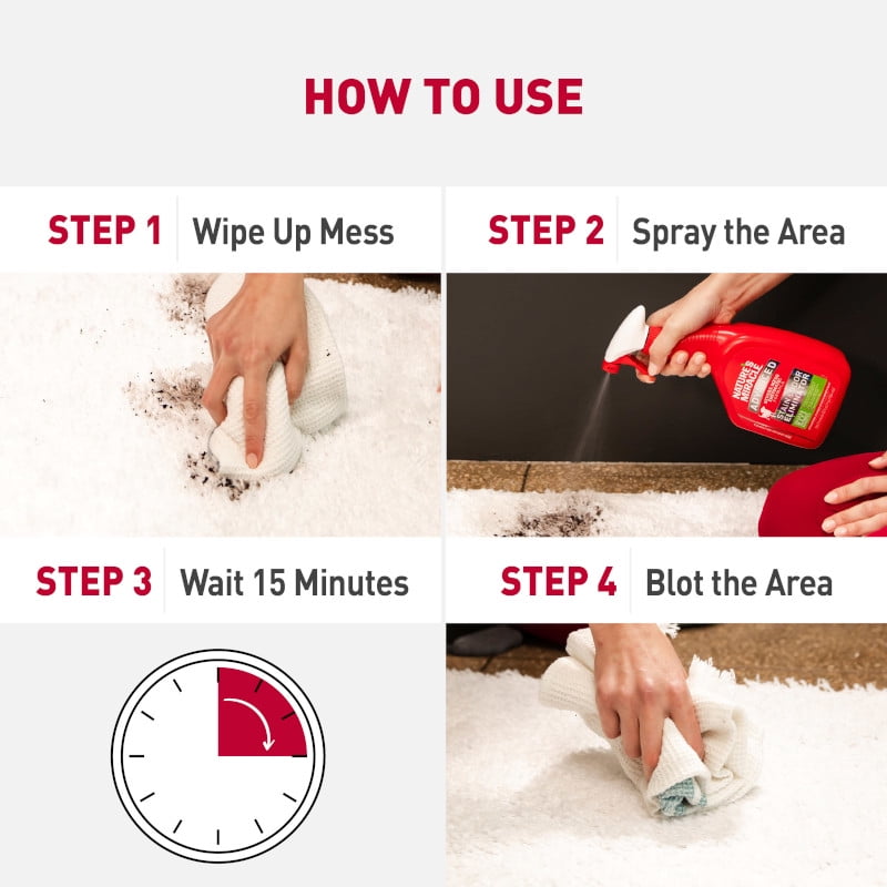 Nature’s Miracle Advanced Stain and Odor Eliminator Dog, 32 Ounces, Spray, Fresh Scent, Severe Mess Enzymatic Formula For Tough Pet Messes