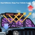 thumbnail image 5 of FUIALDOLG Car Front Window Sun Shield Purple Hunting Camo Universal Auto Sun ​Shade Windshield Rays Sunshade Visor Protector for Car Off-road Vehicle Truck SUV Accessories 52.95" L x 16.14" W, 5 of 7