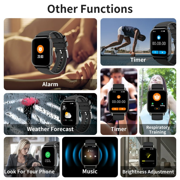 Smart Watch for Men Women Answer/Make Calls, 1.85 Smartwatch, Fitness  Watch with Heart Rate Sleep Monitor, Step Counter, 100+ Sports, IP68  Waterproof