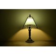 thumbnail image 4 of Tiffany Style Lamp Table Lamp Bedside Desk LED Lamp Bedroom Stained-Glass 14.5'' Height Blue, 4 of 4