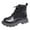 Black, variant on Linfrsh Girls' Boots Boys And Girls Lace Up Casual Outdoor Hiking Ankle Boots(Toddler/Little Kids) White,12