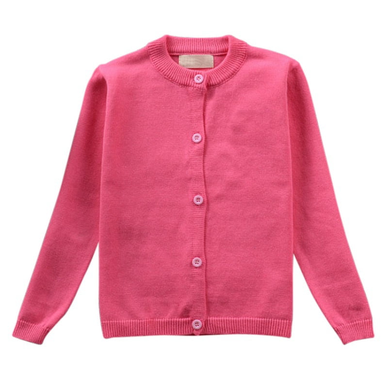Baby Girl Sweater Kids Bowknot Tie Pullover Coat Solid Color Cardigan Cotton Blend Toddler Child Outfit