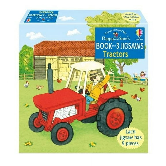 Usborne Book And 3 Jigsaws Fyt Tractors