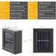 thumbnail image 4 of 2 luces LED solares de pared que iluminan hacia arriba y hacia abajo Lámpara con sensor de luz solar para exteriores Ip65 Decoración moderna de estilo nórdico a prueba de agua para el jardín, 4 of 5