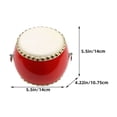thumbnail image 2 of WHAMVOX Jouets Instruments de Musique Tambour à Main Bois Rouge 1 Ensemble pour Événements, 2 of 8