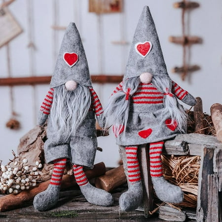 A Swedish Christmas Handmade Swedish Christmas Santa Gnome Plush Doll Holiday Figurines Toy Xmas Home Ornaments ZEDWELL ()