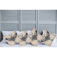 thumbnail image 2 of Ambesonne Fantasy Throw Pillow Cover 4 Pack, Hawk Moth Skull Magic, 18", White Black and Cream, 2 of 7