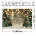 thumbnail image 4 of Fondo de paisaje de bosque de invierno con nieve, árboles de pino de Navidad, puntos de halo, fondo de fotografía, paisaje de invierno, país de las maravillas, bosque, fiesta familiar, decoración de pared, accesorios de estudio fotográfico (7 x 5 pies) esquí esquí Gafas de esquí, 4 of 5