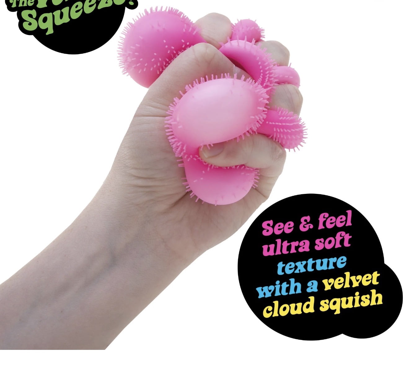 NEW NEE DOH FUZZ BALL FLOWER POWER, 1 RANDOM COLOR CHOSEN, STRESS BALL RELIEVE, SENSORY FIDGET