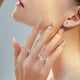 thumbnail image 4 of Anillo MOOSEA de 7 piedras de moissanita chapado en oro blanco de 18 quilates de 0,7 quilates, 4 of 7
