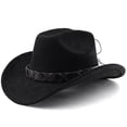 thumbnail image 2 of Western Style Outdoor Cowboy Hat Curved Brim For Travel Riding Adventure And Casual Everyday Wear, 2 of 3
