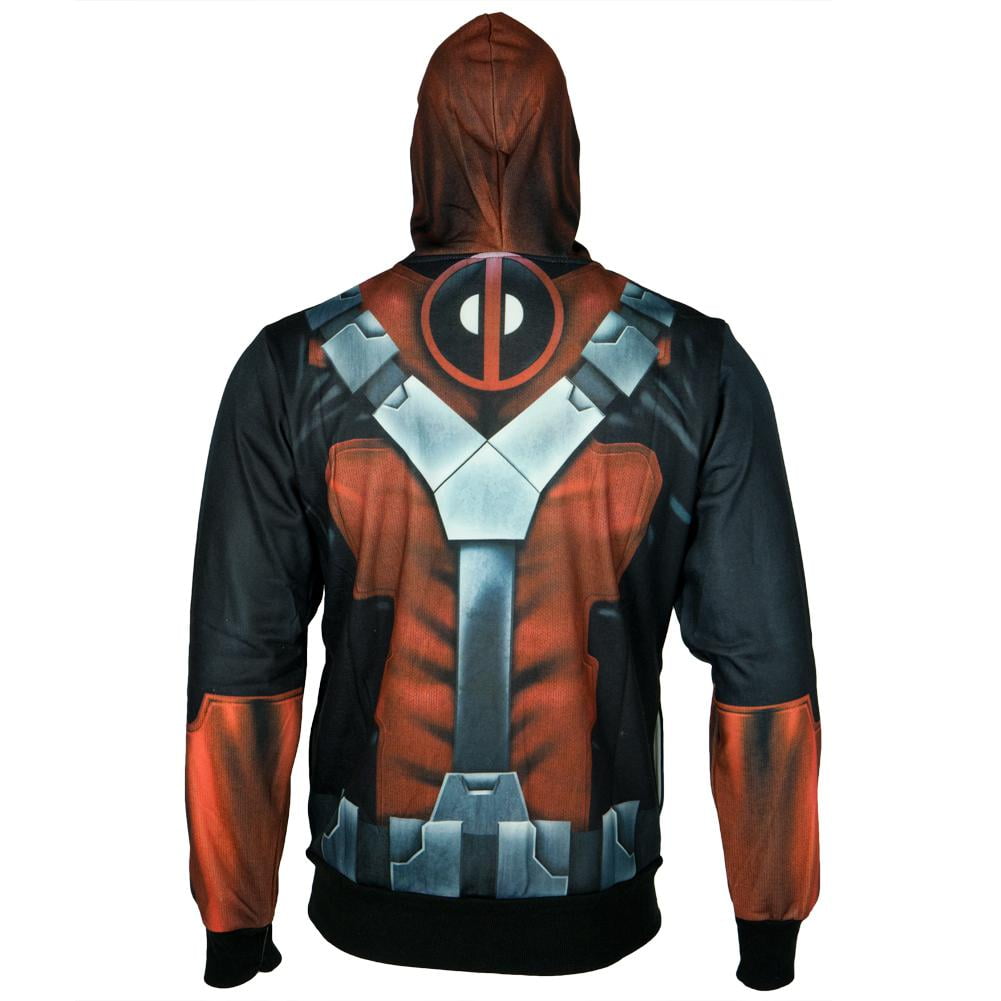 Deadpool Painted Pool All Over Costume Zip Hoodie Walmart