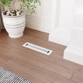 thumbnail image 2 of Naiture Stainless Steel Floor Register, Heavy Duty Rust-Resistant Wall Vent Cover, Metal Damper or Lever, Contemporary Style Grille Wall Vent, Duct Size 2-1/4" X 12", Matte White Finish, 2 of 12