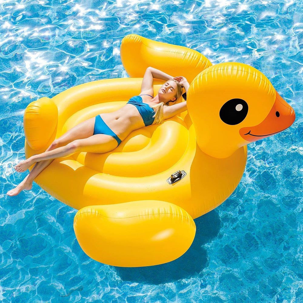 Details about   INTEX HUGE Inflatable Yellow Duck Giant Pool Float Ride-on Adults Kids 14 New 