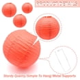 thumbnail image 3 of Faroles de papel rojos Yosawa, 6 unidades, decoración redonda de 20 a 30 cm, 3 of 5
