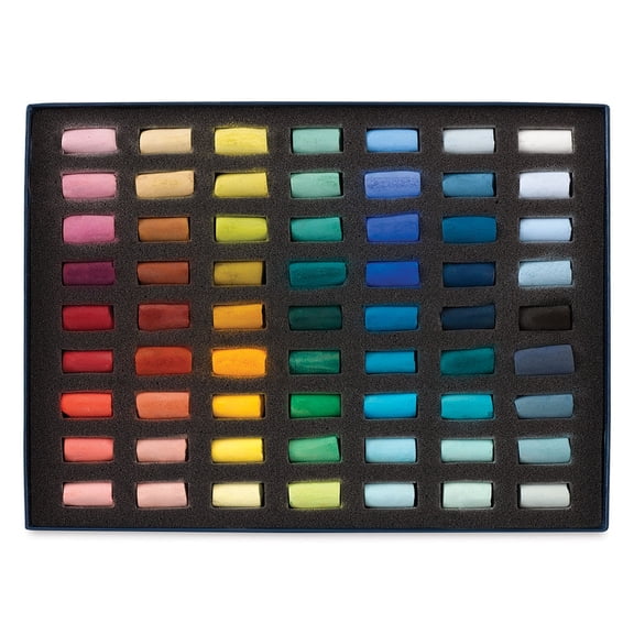 Unison Handmade Pastel Set - Assorted Colors, Set of 63, Half Stick