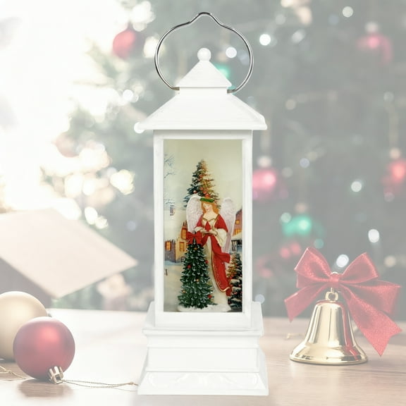 Angel Christmas Music boxes Snowball Snow Globe Lantern with USB LED Night Lights Holiday Gift