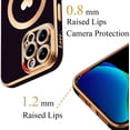 thumbnail image 3 of for iPhone 12 Pro Max Case Compatible with MagSafe, Luxury Love Heart Soft Phone Case, Full Camera Lens Protection Magnetic Case for iPhone 12 Pro Max for Women Girls (6.7") - Black, 3 of 7